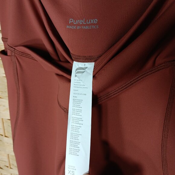 Fabletics Pure Luxe Set Leggings Sports Bra Medium Moonlight Mauve Crossover 7/8 - Picture 8 of 9